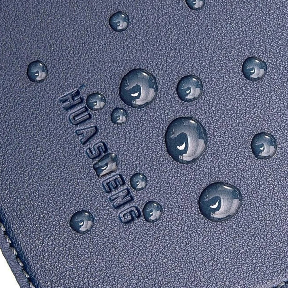 HUASHENG For 13 / 13.3 / 14 Inch Notebook Bag Ultra Thin Non Magnetic PU Leather Horizontal Laptop Sleeve - Navy Blue - 6