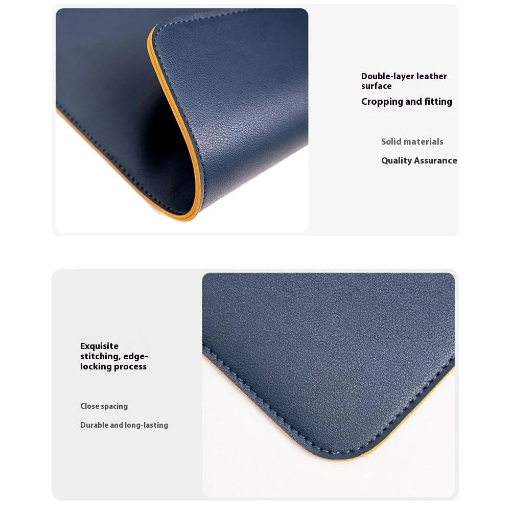 HUASHENG For 15 / 15.4 Inch Notebook Bag Ultra Thin Non Magnetic PU Leather Horizontal Laptop Sleeve - Navy Blue - 7