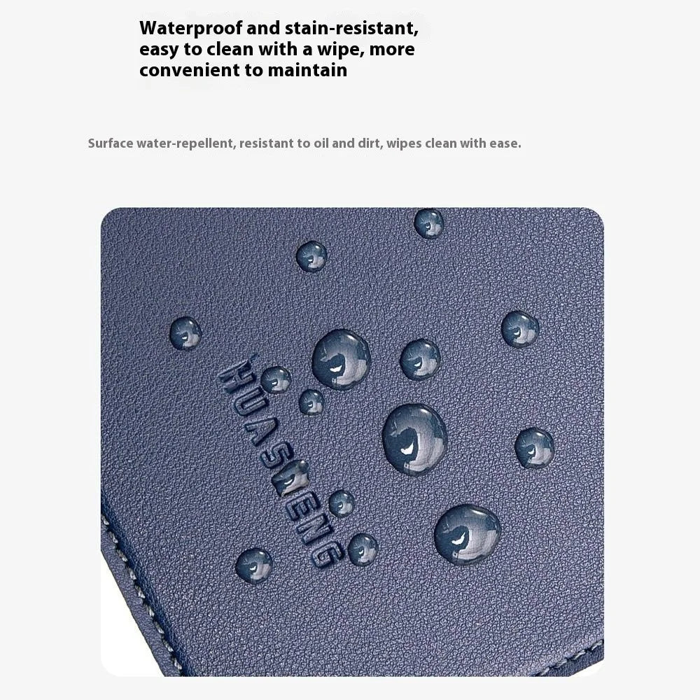 HUASHENG For 15.6 / 16 Inch Notebook Bag Ultra Thin Non Magnetic PU Leather Horizontal Laptop Sleeve - Navy Blue - 5