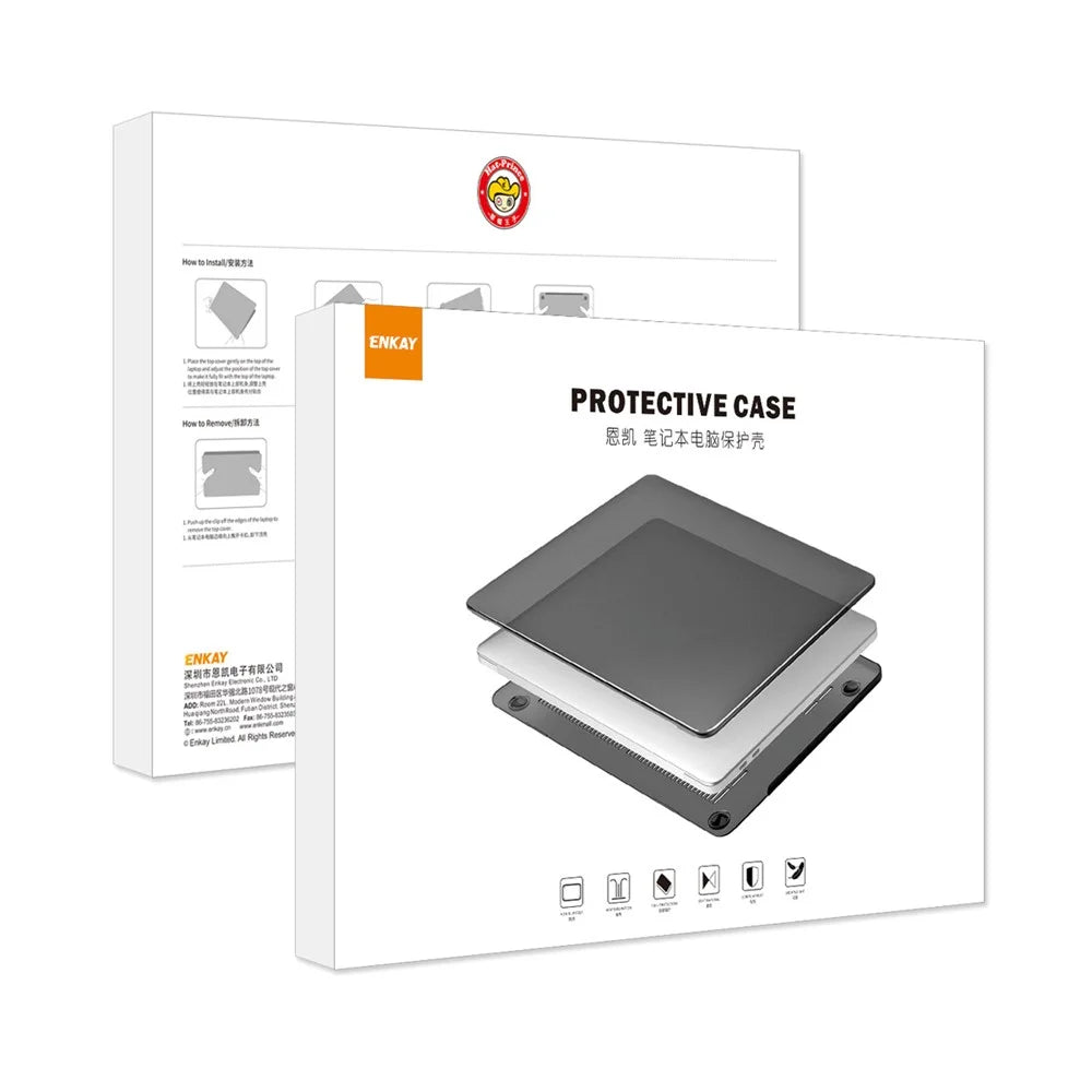 ENKAY HAT PRINCE For Microsoft Surface Laptop 7 13.8-inch (2038) Crystal Laptop Case Hard PC Anti Scratch Shockproof Cover - Black - 7