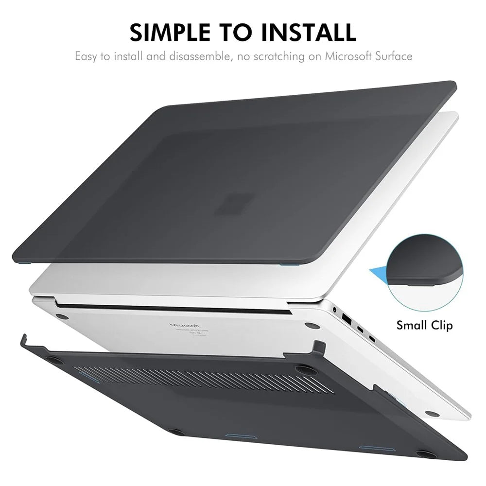 ENKAY HAT PRINCE For Microsoft Surface Laptop 15 (2037) Matte Laptop Case Hard PC Anti-fingerprint Shockproof Cover - Black - 3