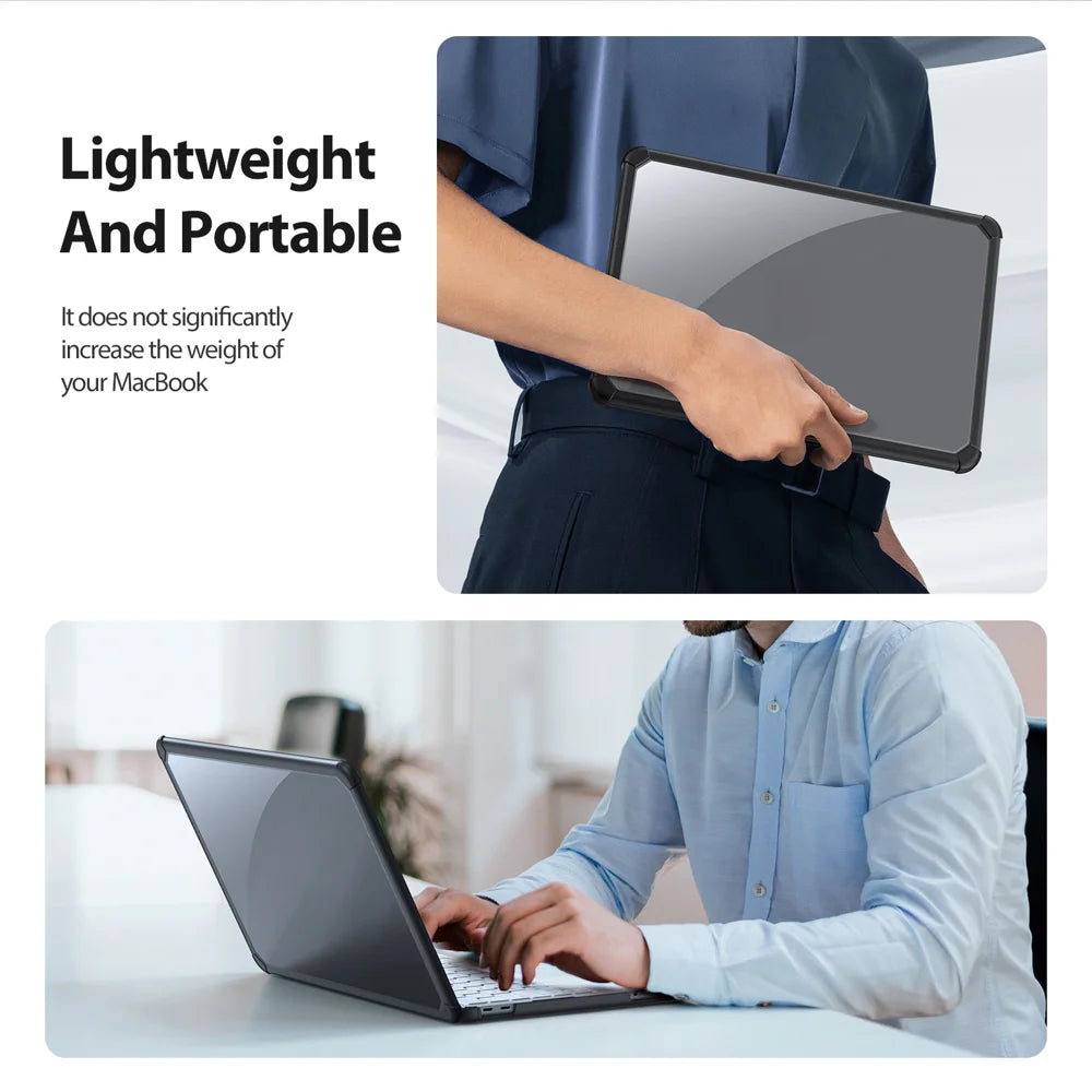 Dux Ducis For MacBook Neo 13 inch (2026) LCGM Series Glossy Laptop Case Anti-Scratch TPU+PC Notebook Cover - Black - 7
