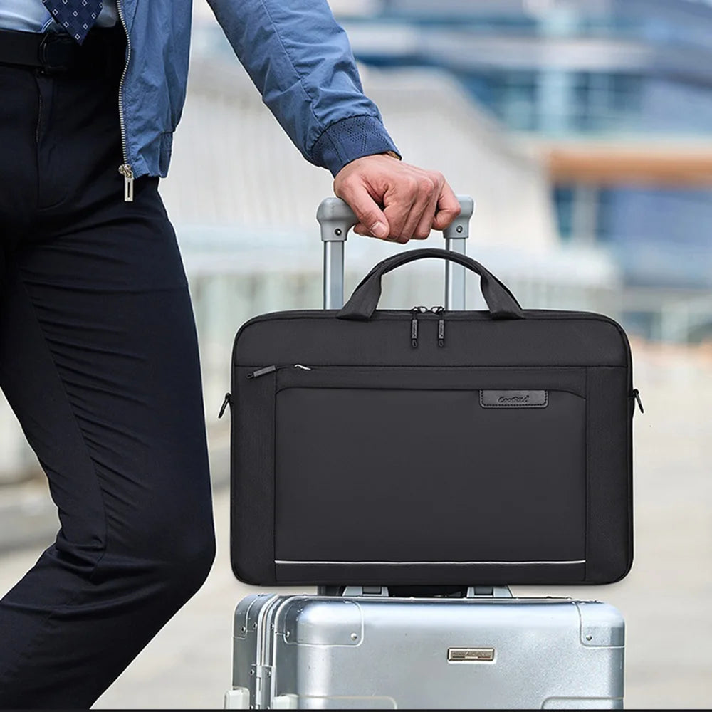 COOLBELL CB-2138 13.3 Inch Laptop Bag Waterproof Business Notebook Carrying Briefcase with Shoulder Strap - Black - 6