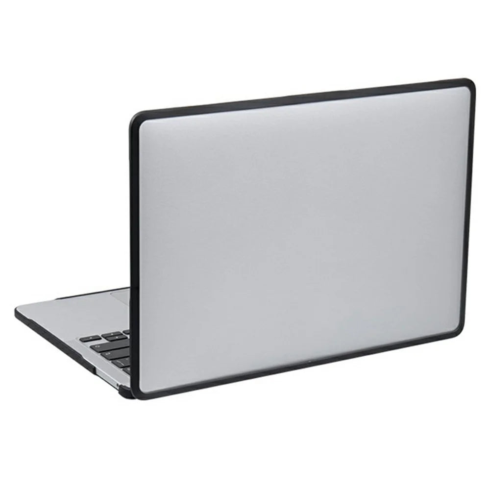 Laptop Protective Case For MacBook Pro 16 inch (2026) / (2025) / (2024) / (2023) / (2021) TPU+PC Frosted Matte Hard Shell Cover - TPU Black Edges + Transparent PC - 1