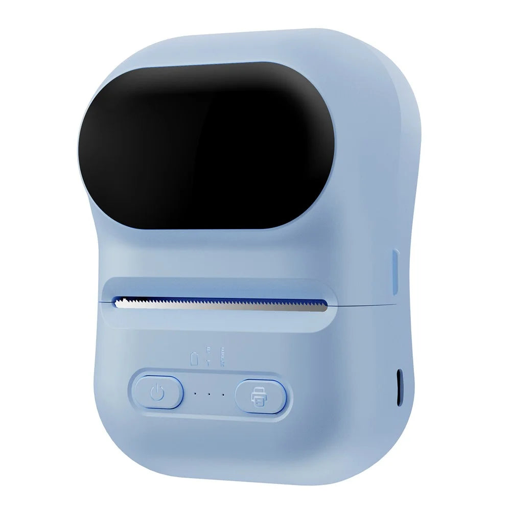 P5 Mini Bluetooth-compatible Thermal Label Printer Portable 203DPI Wireless Label Maker for iOS Android - Blue - 2