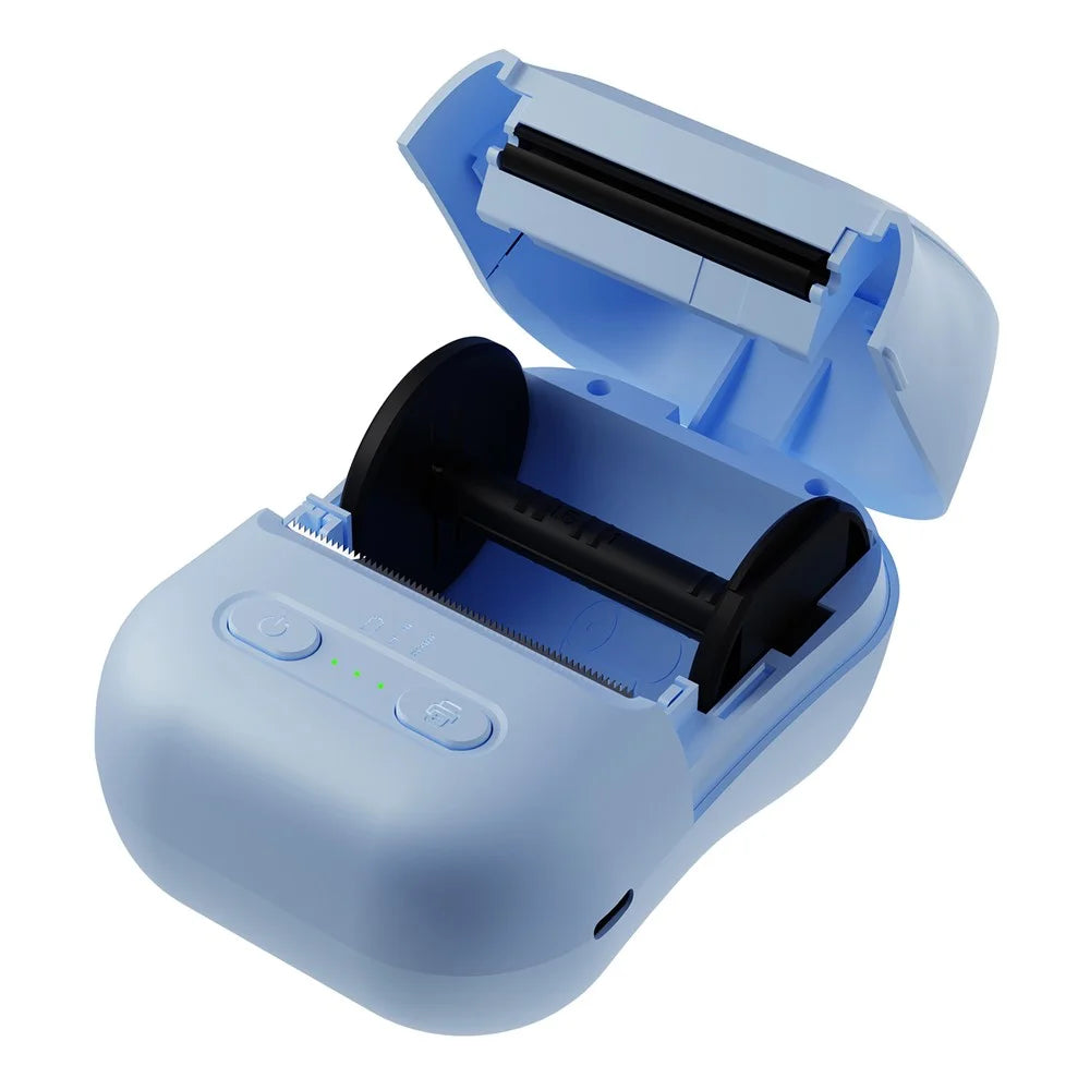P5 Mini Bluetooth-compatible Thermal Label Printer Portable 203DPI Wireless Label Maker for iOS Android - Blue - 4