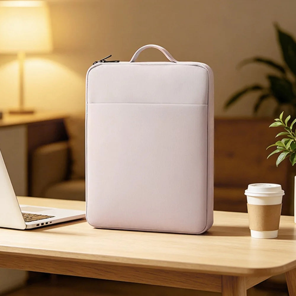 Laptop Sleeve Case for 11-13 inch Notebook Computer Lightweight Portable Carrying Bag with Handle - Pink - 4