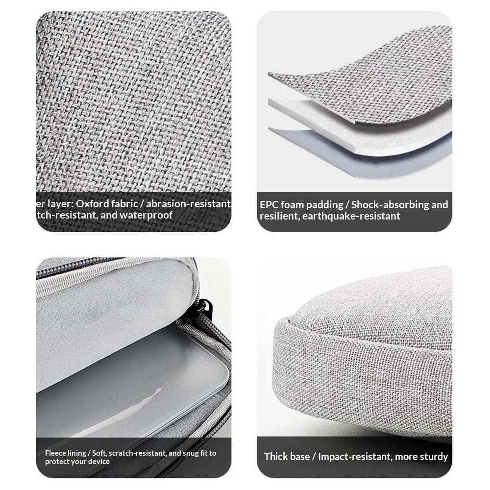 Portable Laptop Bag 14.1-15.4 inch Oxford Fabric Waterproof Computer Case Protective Sleeve - Grey - 6