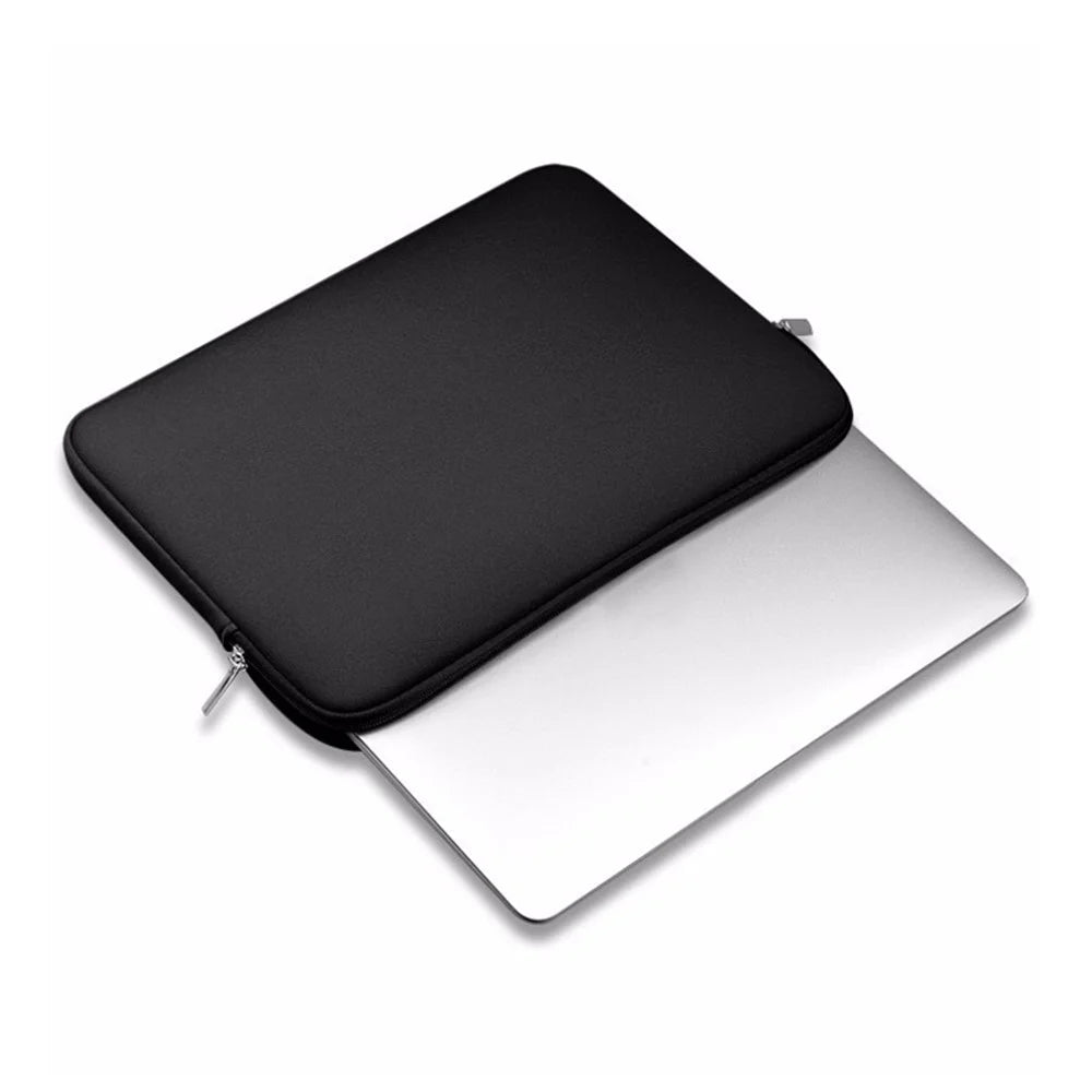 Laptop Sleeve Case Cover Soft Notebook Pouch Briefcase Travel Carrying Bag for 15.6 inch Notebook - Black - 2
