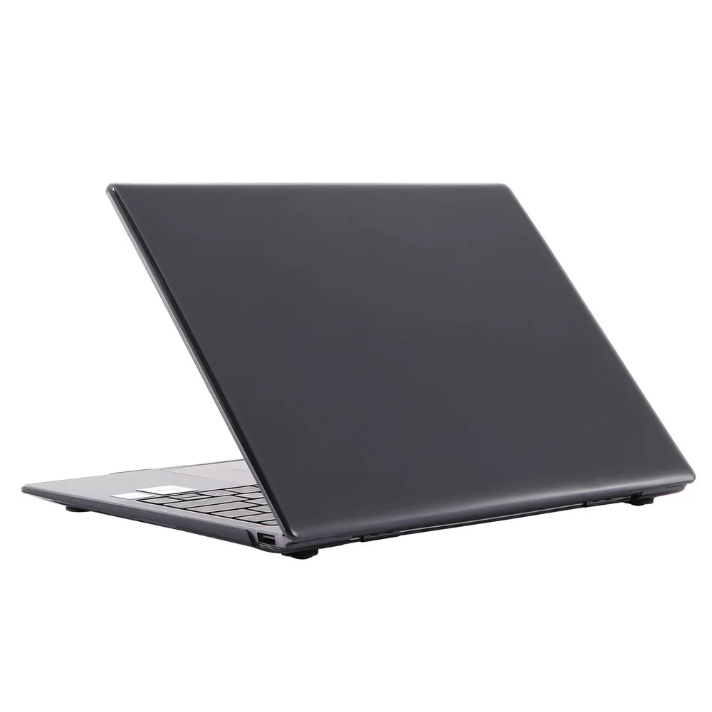 Front and Back Protective Shell Shockproof Anti-scratch Clear PC Cover with Hollow-out Bottom for Huawei MateBook 14-inch 2021 - Transparent Black - 2