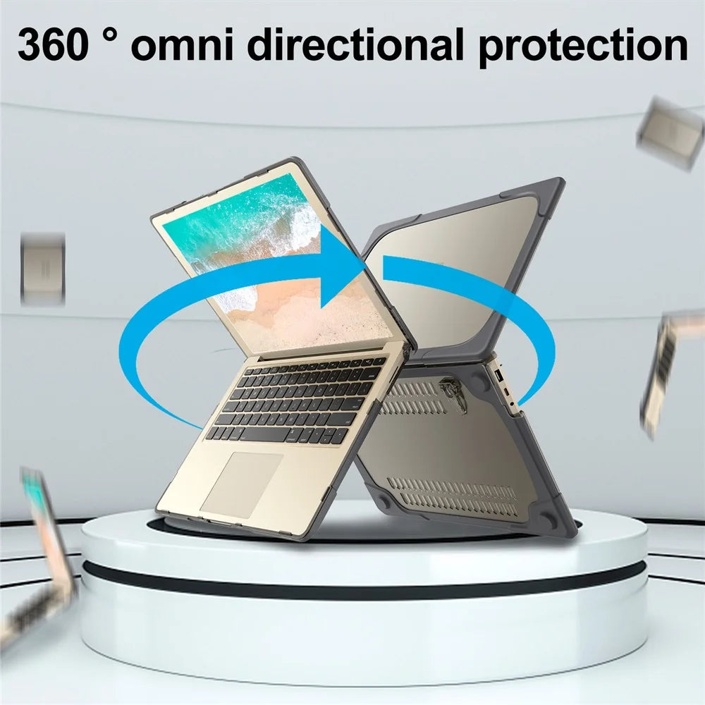 Hard PC Laptop Case with Kickstand for Microsoft Surface Laptop 2 / 3 / 4 / 5 15-inch 1873 / 1953 / 1979 Metal Keyboard Version - Grey - 2