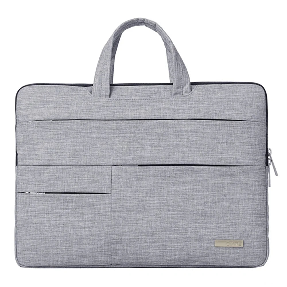 CANVASARTISAN L3-02 Large Capacity Simple Style Laptop Sleeve 14 inch Notebook Carrying Bag for School Business Work - Light Grey - 1