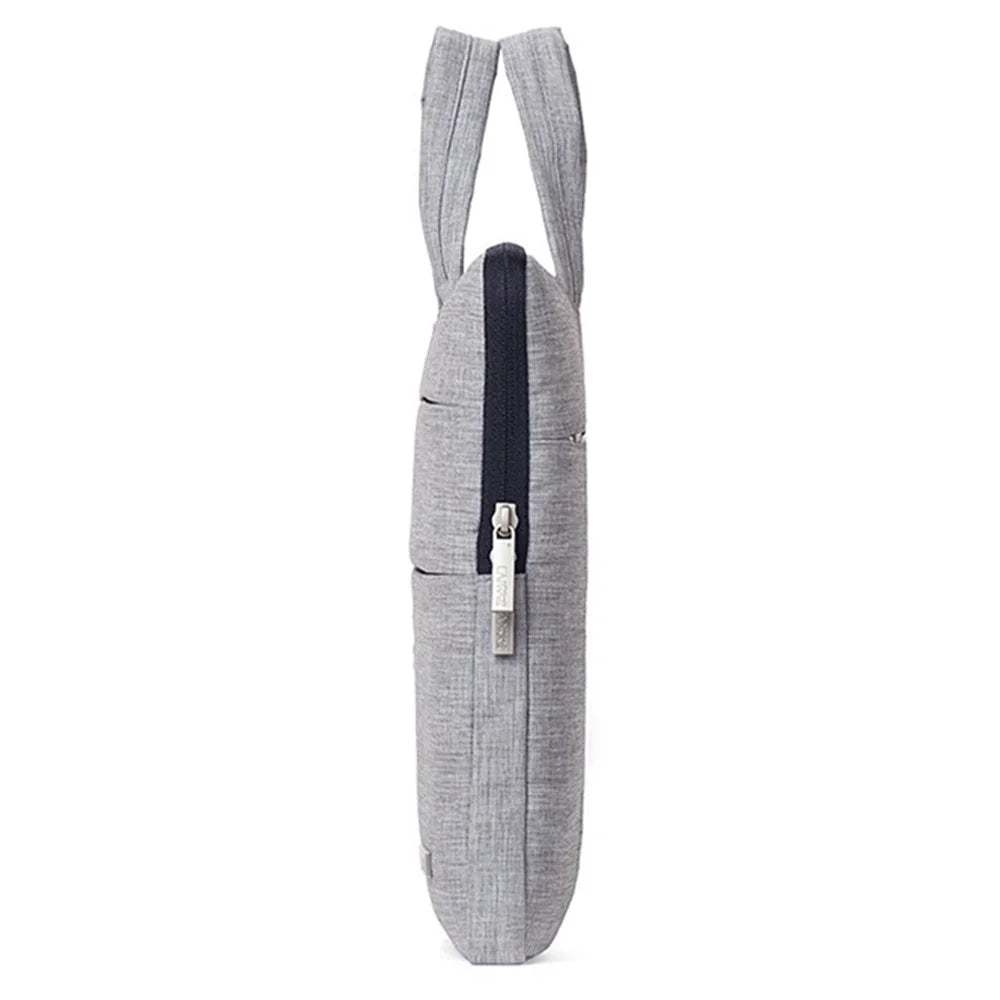CANVASARTISAN L3-02 Simple Style Notebook Laptop Sleeve 15 inch Laptop Large Capacity Handbag Laptop Case - Light Grey - 5
