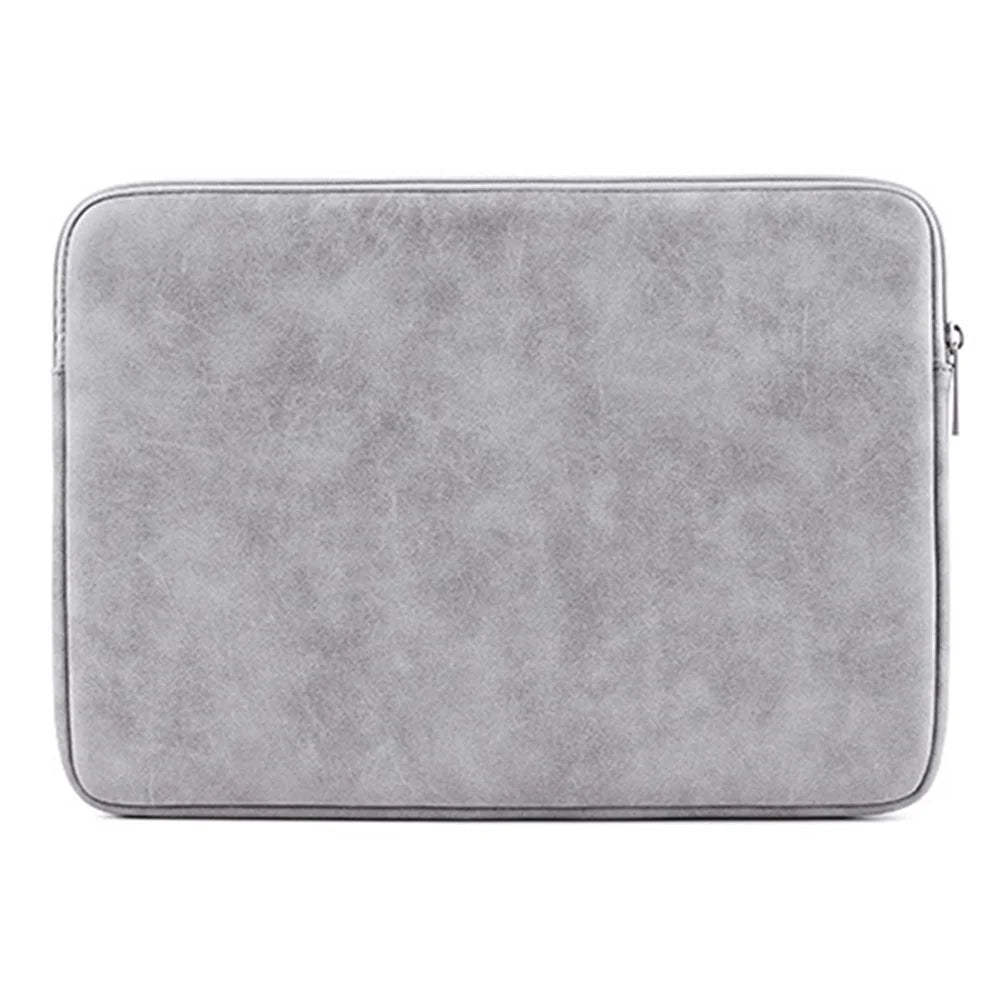 CANVASARTISAN L11-03 14 inch Wear-resistant Laptop Case Shockproof Laptop Pouch Computer PU Leather Carrying Bag - Light Grey - 2