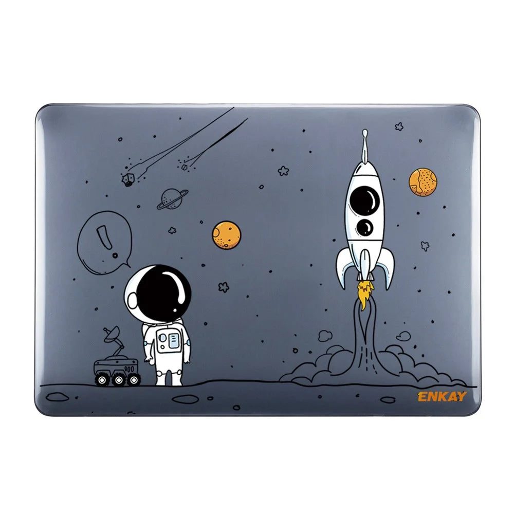 ENKAY HAT PRINCE for MacBook Air 13 inch (2020) A2179/A2337 Lightweight Cute Pattern Design Laptop Hard Protective Case Polycarbonate Notebook Protection Cover - Astronaut No.1 - 6