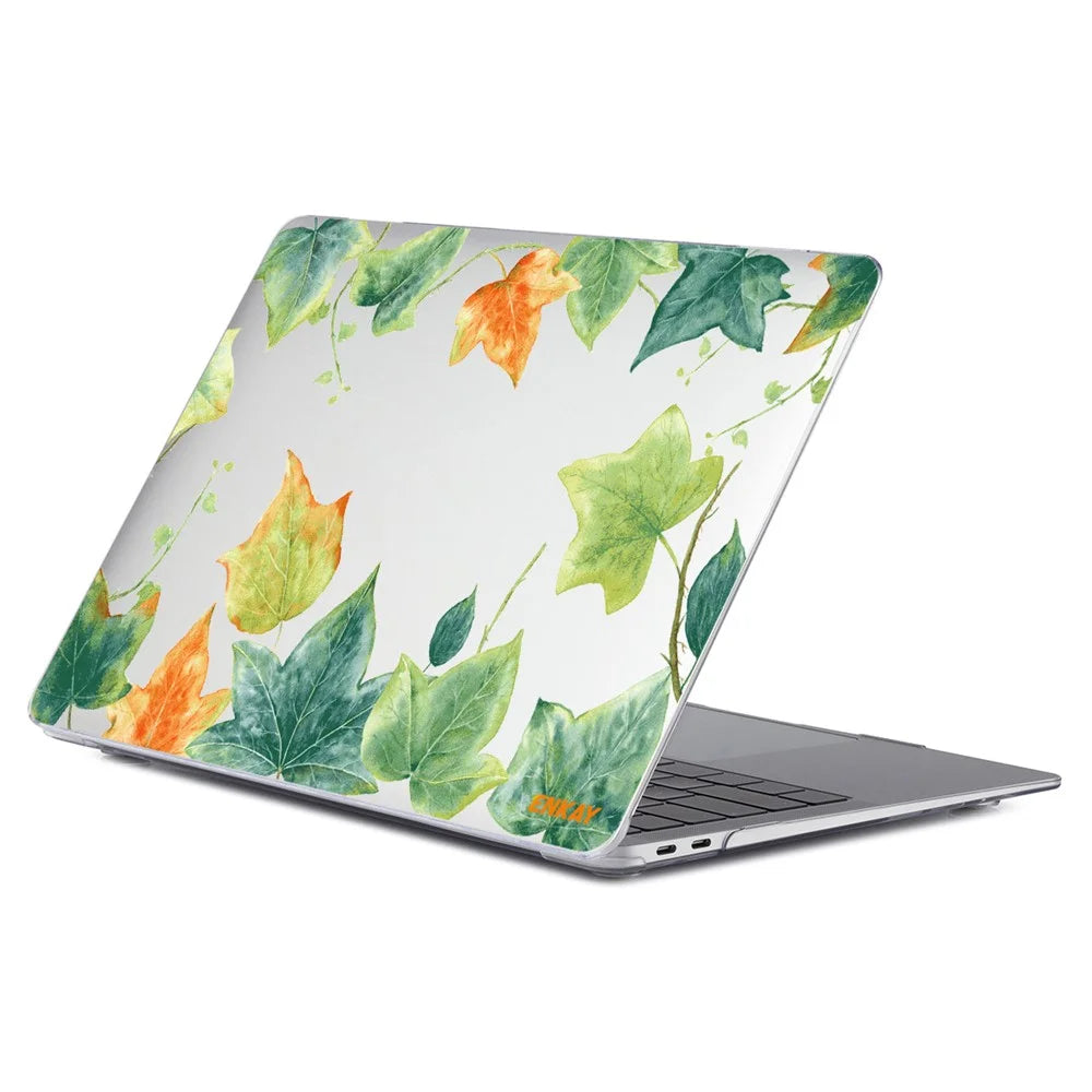 ENKAY HAT PRINCE for MacBook Air 13 inch (2018-2019) A1932 Forest Series Vivid Pattern Hard PC Laptop Protective Case Polycarbonate Notebook Cover - Ivy - 1