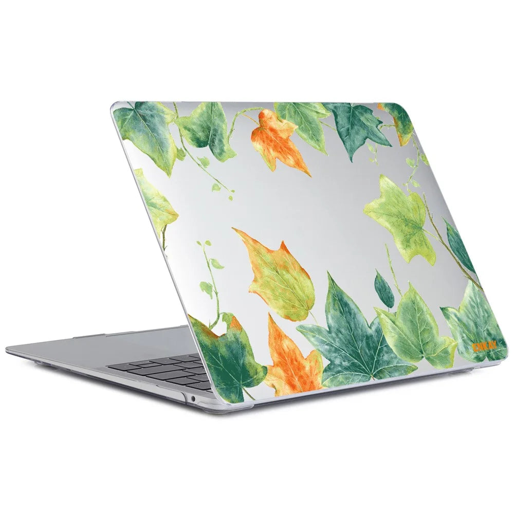 ENKAY HAT PRINCE for MacBook Pro 16 inch (2019) A2141 Forest Series Pattern Design Scratch-resistant Hard PC Laptop Protective Case Shell Polycarbonate Notebook Cover - Ivy - 2