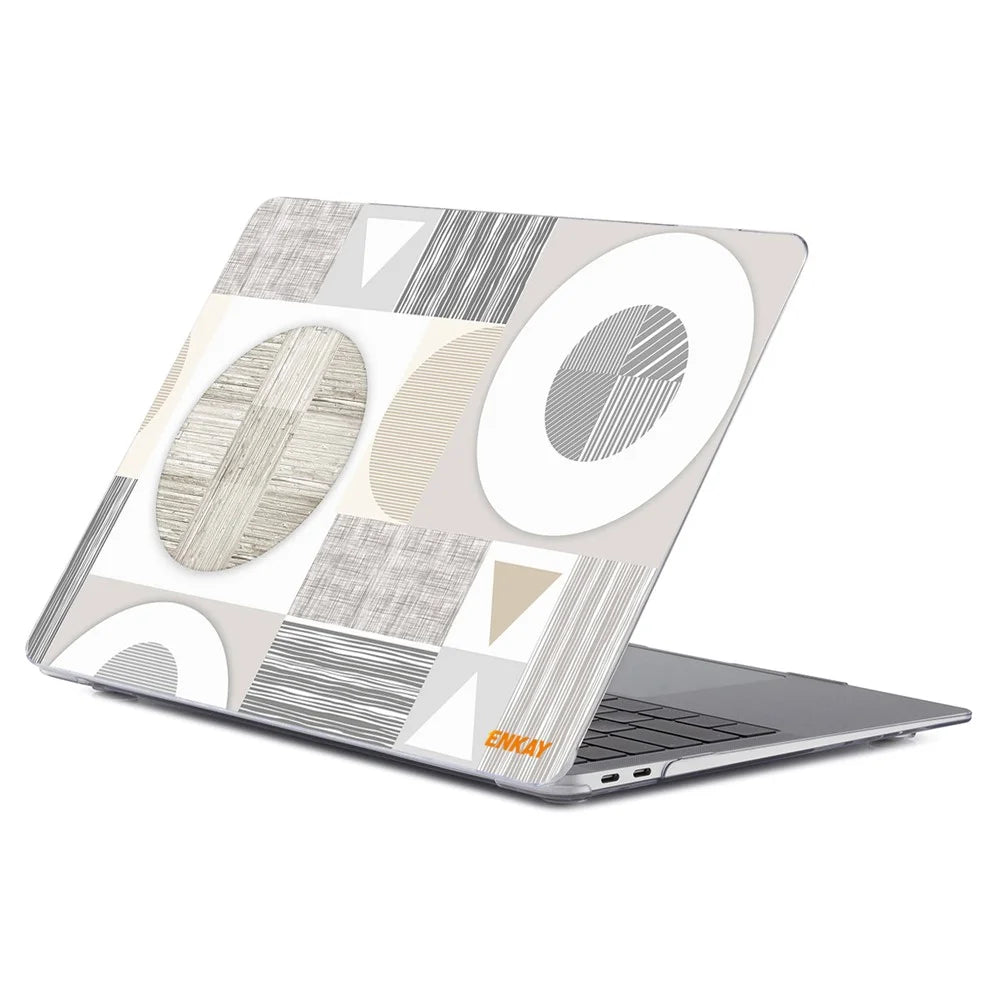 ENKAY HAT PRINCE for MacBook Pro 16 inch (2026) A3429 A3428 / (2025) A3186 A3403 / (2024) A2991 / (2023) A2780 / (2021) A2485 Geometry Series PC Laptop Case Pattern Notebook Cover - Geometry No.3 - 1