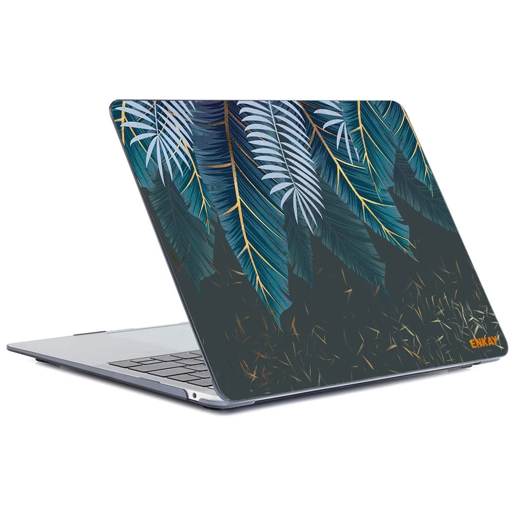 ENKAY HAT PRINCE Natural Pattern Plastic Hard Case Dustproof Cover for MacBook Pro 16 inch (2026) A3429 A3428 / (2025) A3186 A3403 / (2024) A2991 / (2023) A2780 / (2021) A2485 - Palm Leaves - 2