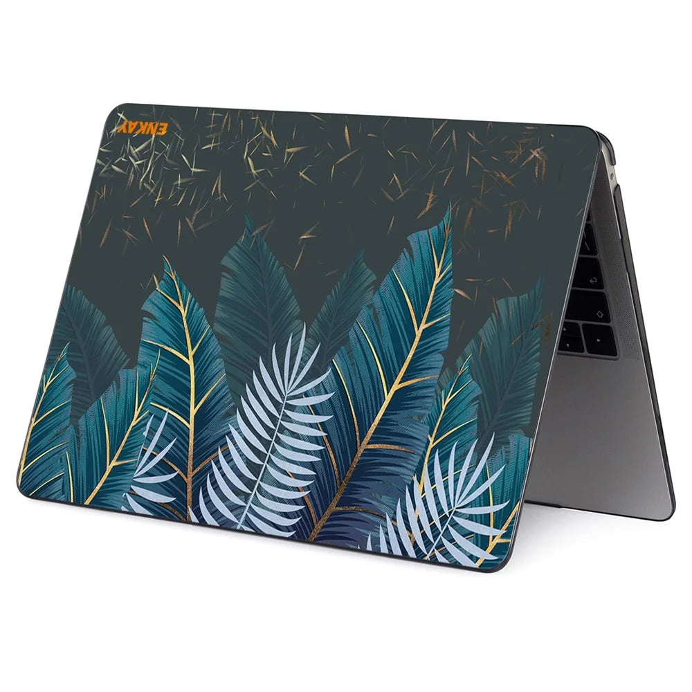 ENKAY HAT PRINCE Natural Pattern Plastic Hard Case Dustproof Cover for MacBook Pro 16 inch (2026) A3429 A3428 / (2025) A3186 A3403 / (2024) A2991 / (2023) A2780 / (2021) A2485 - Palm Leaves - 3