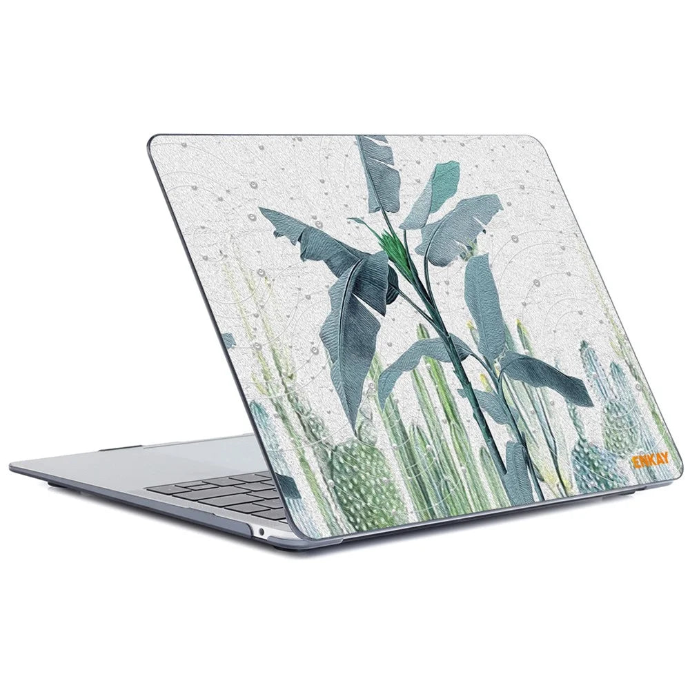 ENKAY HAT PRINCE for MacBook Pro 13 inch (2016-2017) A1706 A1708/ (2018-2019) A1989/ (2019) A2159 Natural Pattern Heavy Duty Heat Dissipation Hard PC Shell Case - Banana Leaves - 2