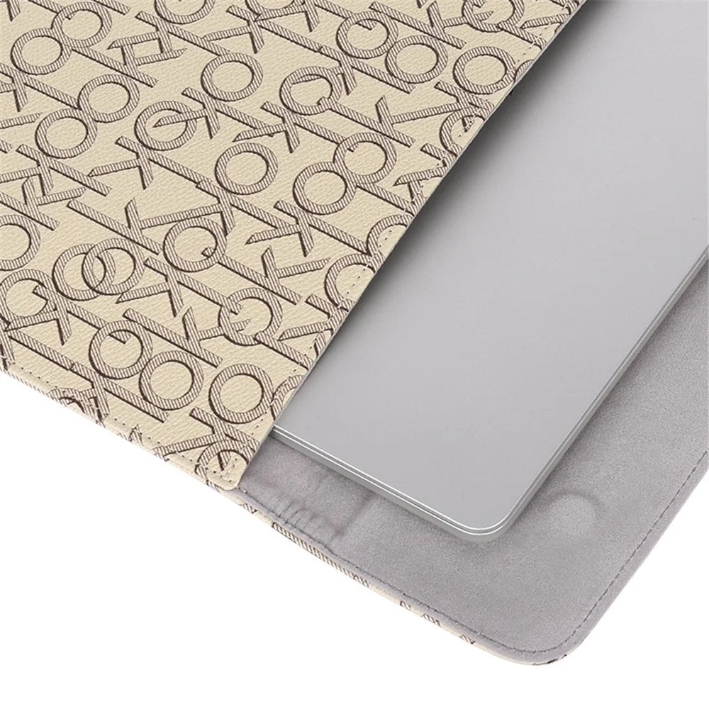 CANVASARTISAN E61-01 15-inch Laptop Protective Sleeve Letter OK Pattern PU Leather Notebook Bag - 4
