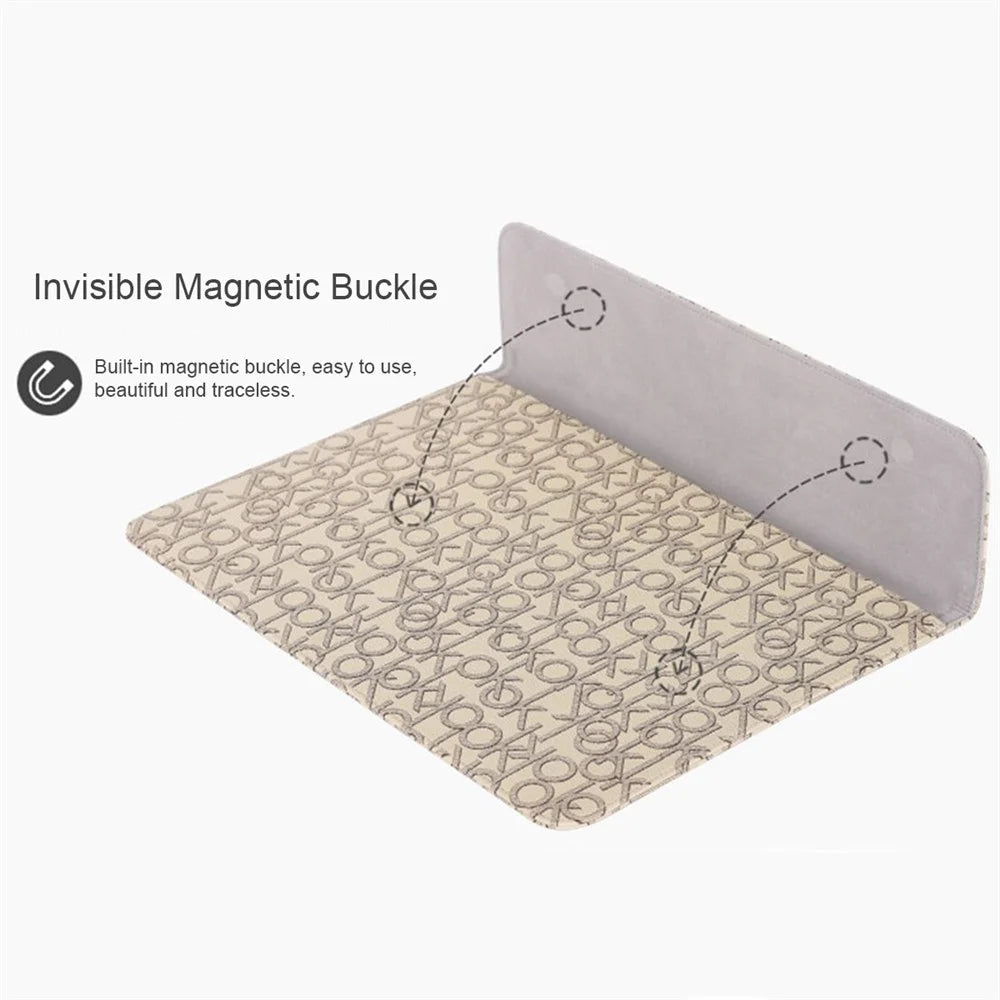 CANVASARTISAN E61-01 15-inch Laptop Protective Sleeve Letter OK Pattern PU Leather Notebook Bag - 7