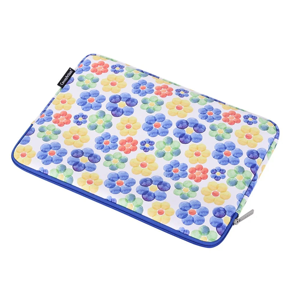 CANVASARTISAN G51-01 Flower Printing Ultra-thin Laptop Sleeve Soft Lining Leather Notebook Bag for 11-inch Laptop - 5