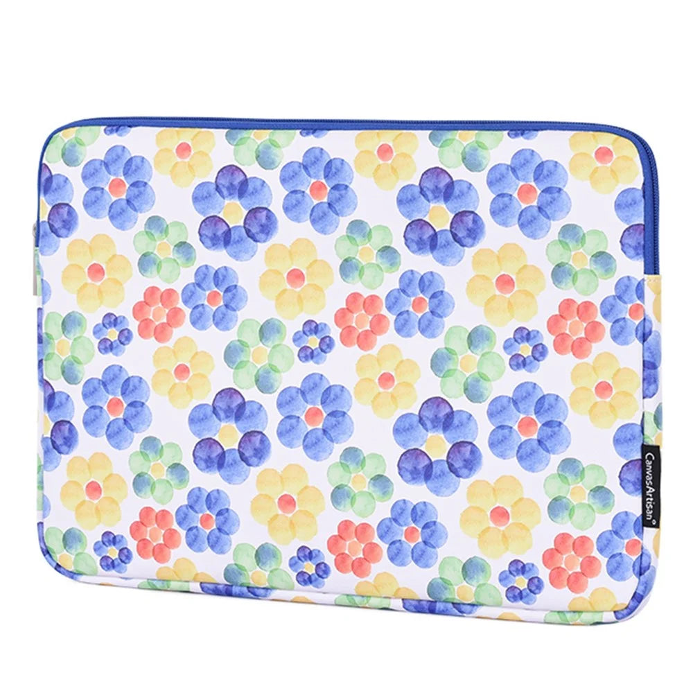 CANVASARTISAN G51-01 14-inch Laptop Protective Sleeve Flower Printing PU Leather Notebook Carrying Bag - 3