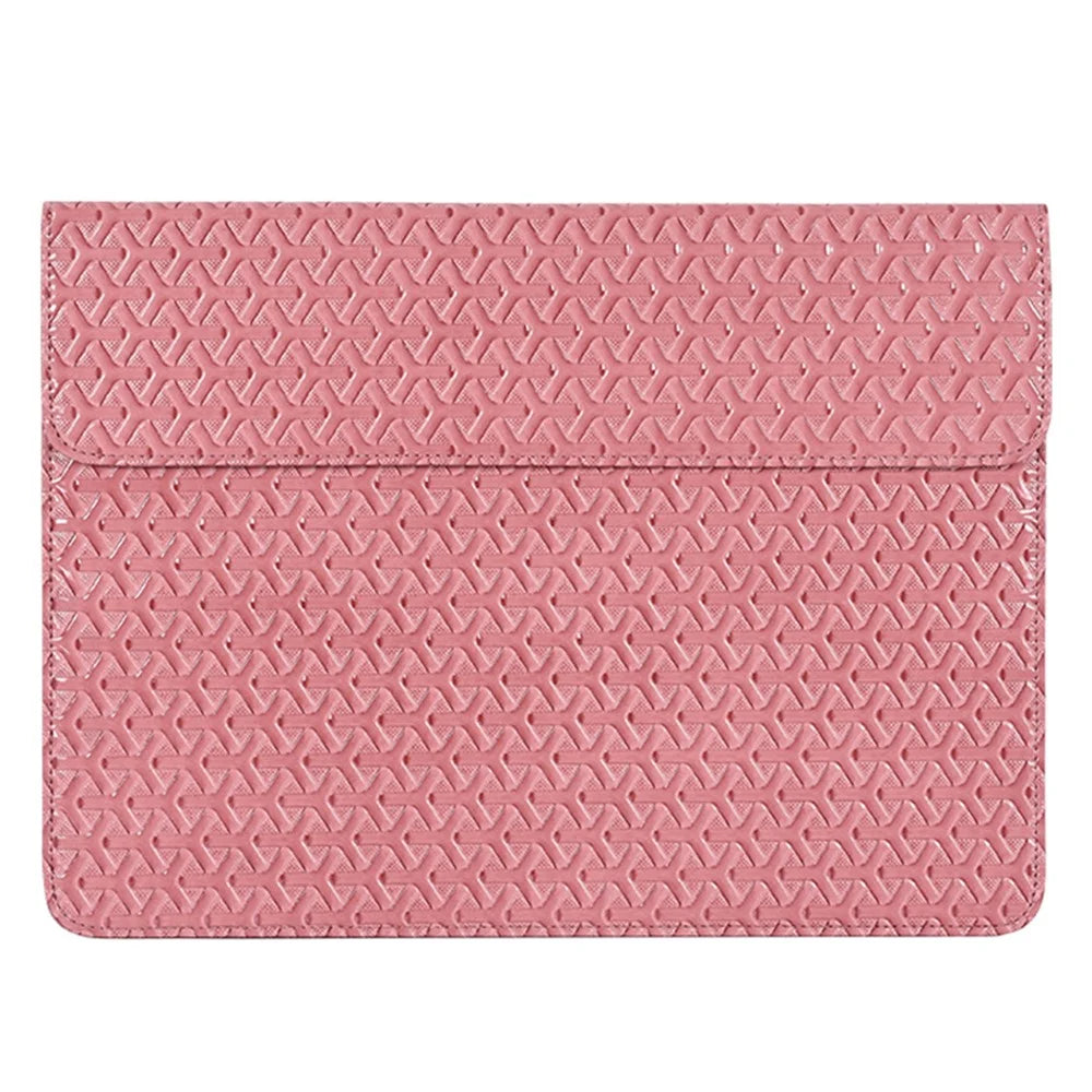 CANVASARTISAN EL30-01 Woven Texture Wear-resistant Laptop Carrying Case PU Leather Scratch-proof Tablet Sleeve Bag for 12 inch Laptops - 1
