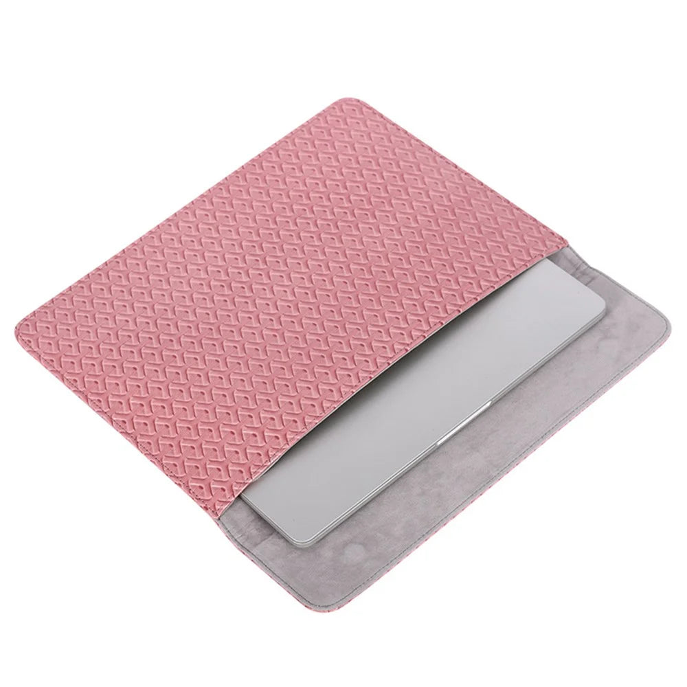 CANVASARTISAN EL30-01 Woven Texture Wear-resistant Laptop Carrying Case PU Leather Scratch-proof Tablet Sleeve Bag for 12 inch Laptops - 4