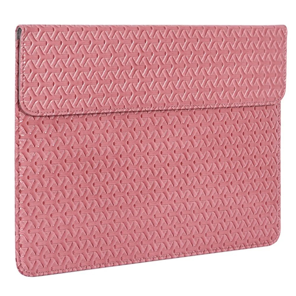 CANVASARTISAN EL30-01 Wear-resistant PU Leather 13 inch Laptop Carrying Case Scratch-proof Woven Texture Tablet Sleeve Bag with Magnetic Buckle - 3