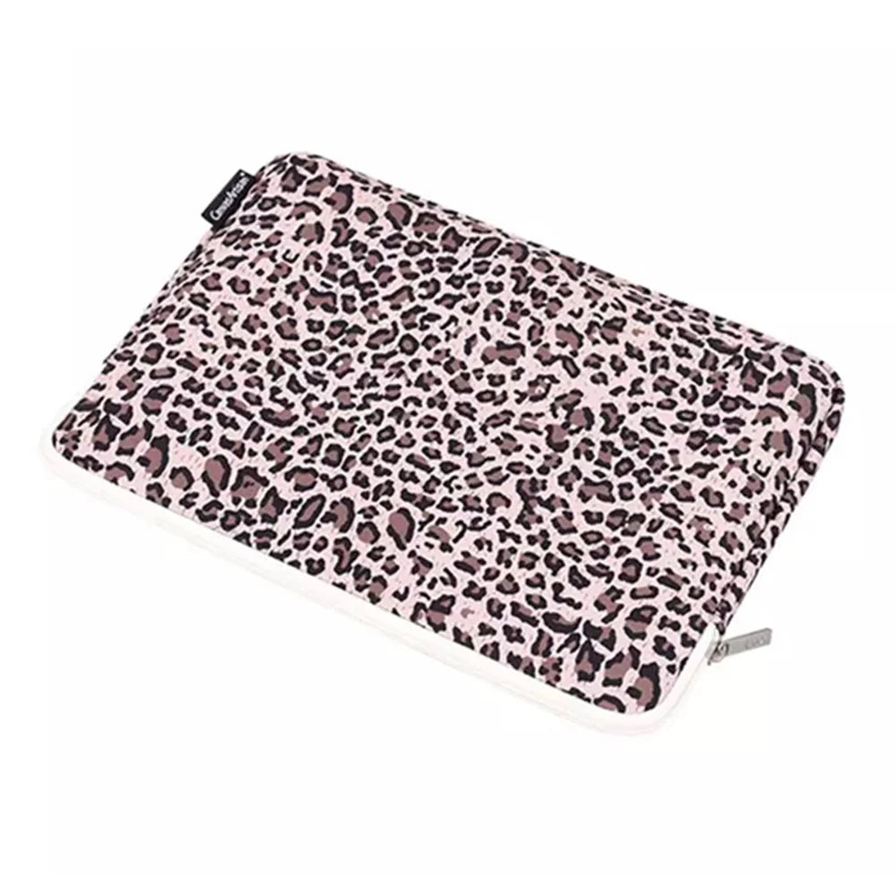 CANVASARTISAN H31-51 Leopard Printing Shockproof Notebook Sleeve Carrying Case Laptop Soft Liner Bag - Yellow/for 11-inch Laptop - 4