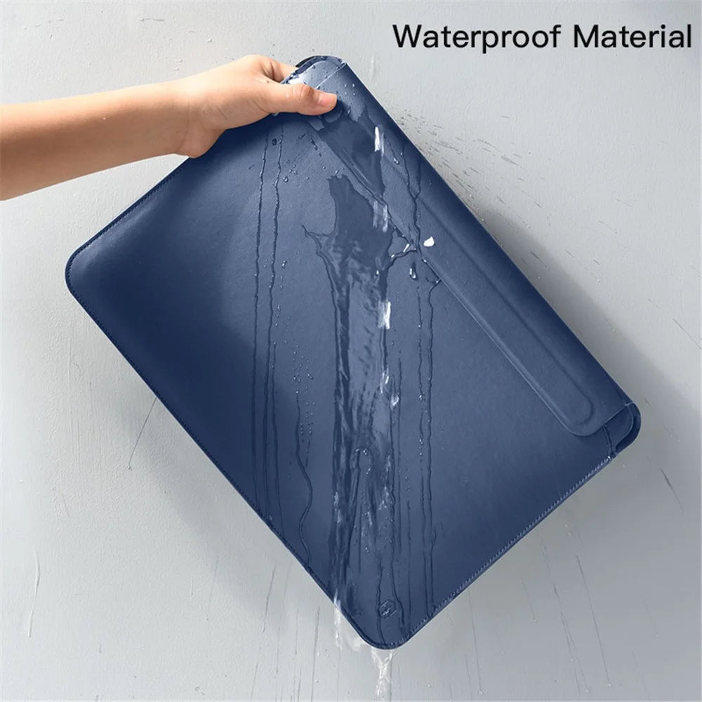WIWU Skin Pro II Series Waterproof Ultra-thin PU Leather Laptop Sleeve Bag for MacBook Pro 16 inch 2021 - Brown - 5