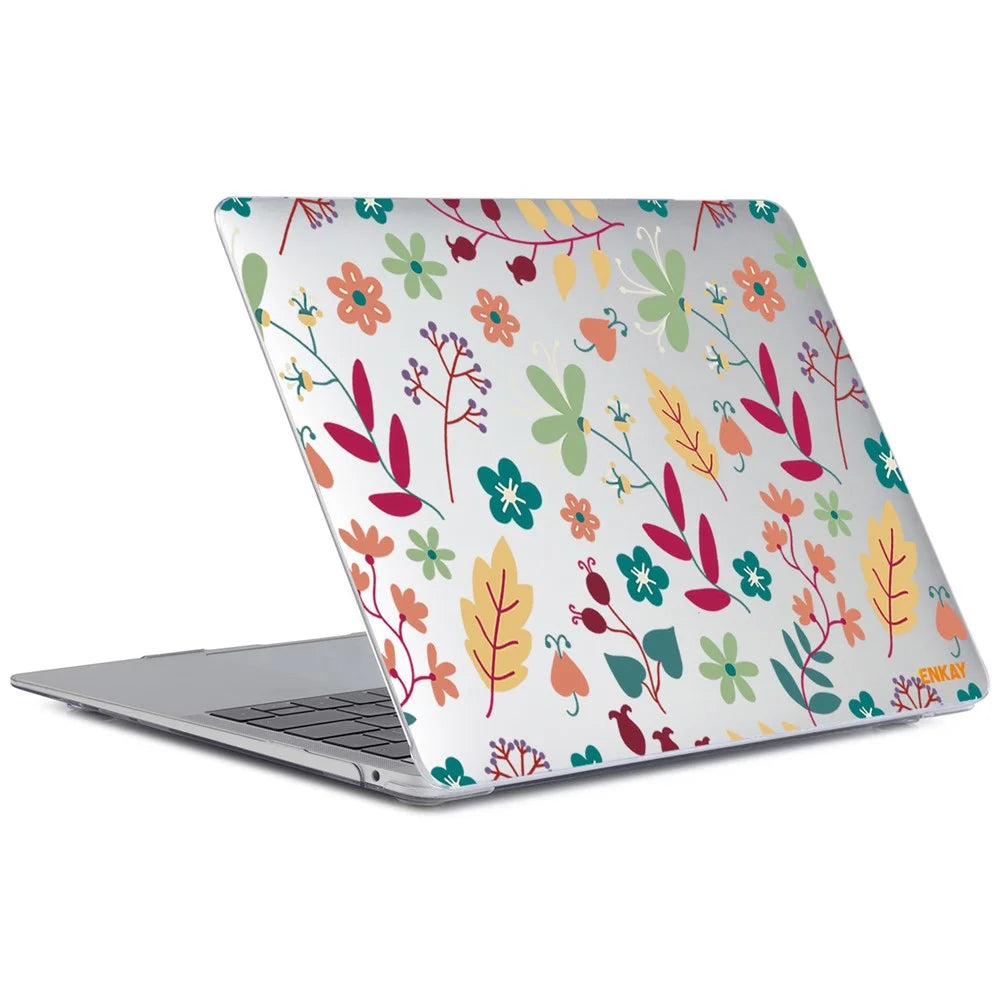 ENKAY HAT PRINCE for MacBook Pro 13-inch (2020) A2251/A2289/A2338 Flowers Series Patterned Crystal Hard PC Laptop Case - Spring - 2