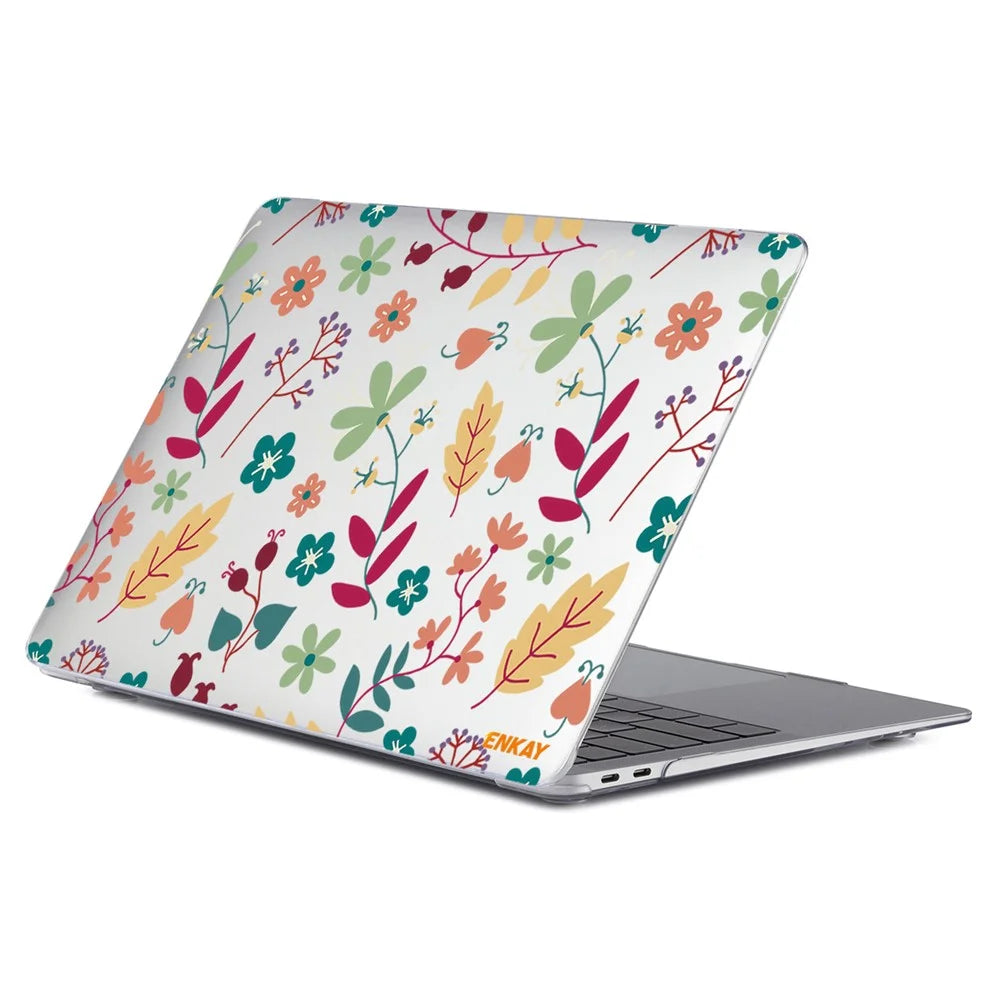 ENKAY HAT PRINCE for MacBook Pro 15 inch (2016-2017) A1707/ (2018-2019) A1990 Flowers Series Patterned Crystal Hard PC Laptop Case with Heat-Dissipating Design - Spring - 1