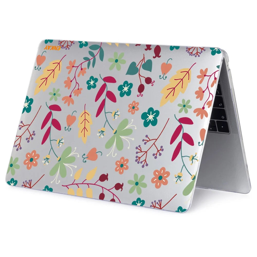 ENKAY HAT PRINCE for MacBook Pro 15 inch (2016-2017) A1707/ (2018-2019) A1990 Flowers Series Patterned Crystal Hard PC Laptop Case with Heat-Dissipating Design - Spring - 4