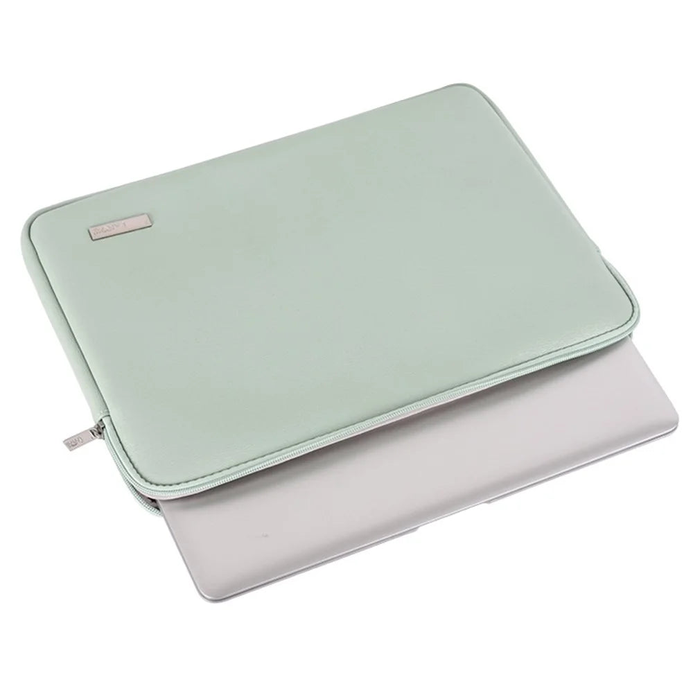 CANVASARTISAN L6-04 12 inch Laptop Sleeve for MacBook Fashionable PU Leather Notebook Computer Protection Bag - Green - 4
