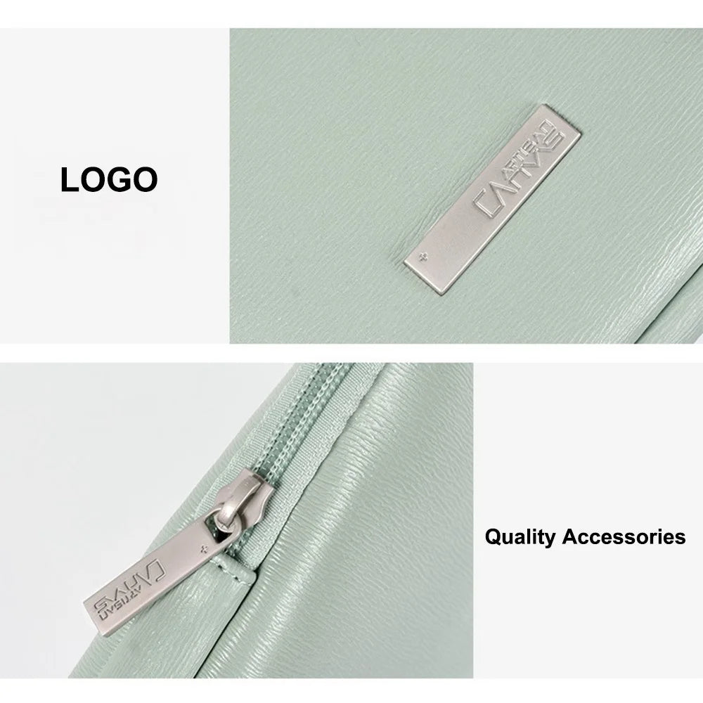CANVASARTISAN L6-04 12 inch Laptop Sleeve for MacBook Fashionable PU Leather Notebook Computer Protection Bag - Green - 5