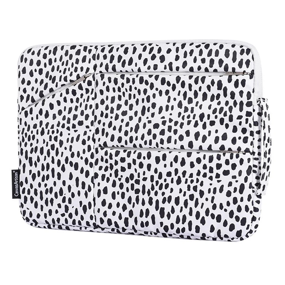 CANVASARTISAN H36-58 Scratch Resistant Carry Case for 13 inch Laptops Cow Pattern Shockproof Sleeve Bag with 3 Outer Pouches - 1