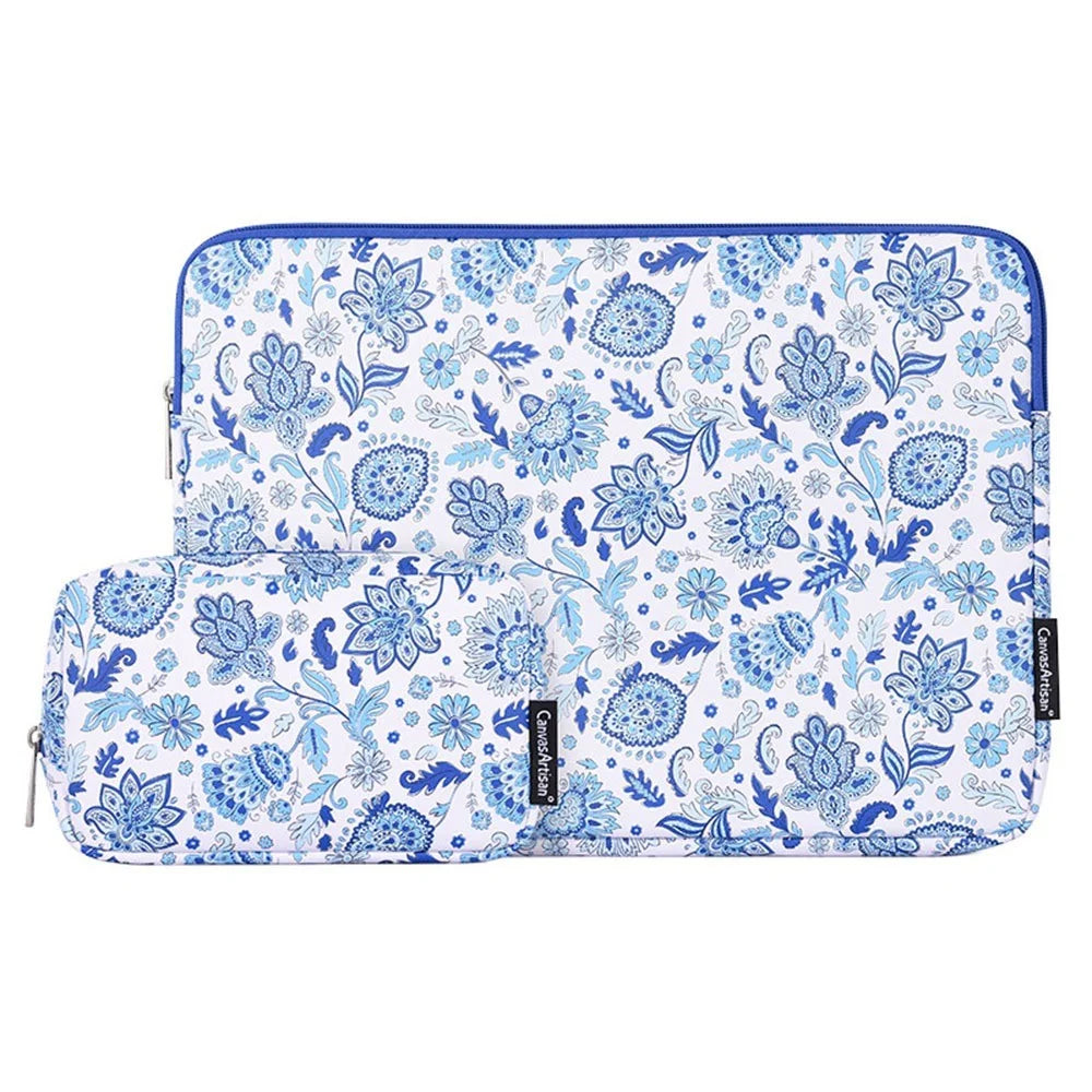 CANVASARTISAN G54-T0111 15 inch Laptop Carrying Bag for MacBook Pattern Printing PU Leather Notebook Computer Protection Sleeve with Small Pouch - 1