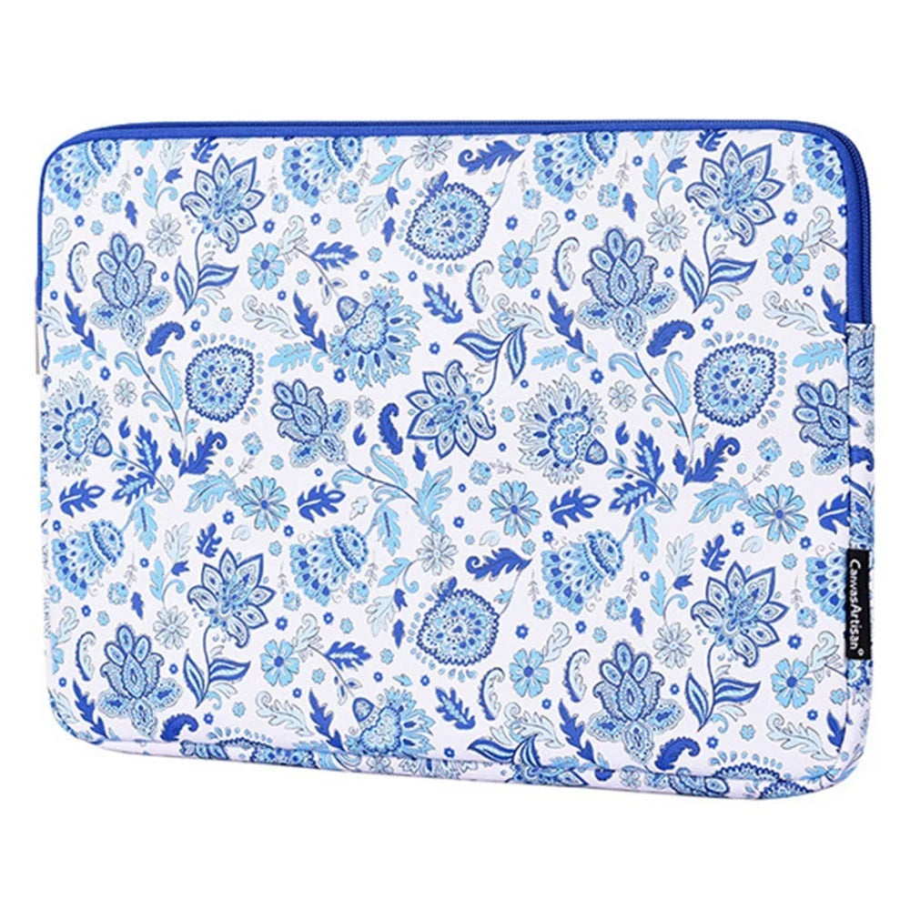 CANVASARTISAN G54-T0111 15 inch Laptop Carrying Bag for MacBook Pattern Printing PU Leather Notebook Computer Protection Sleeve with Small Pouch - 2