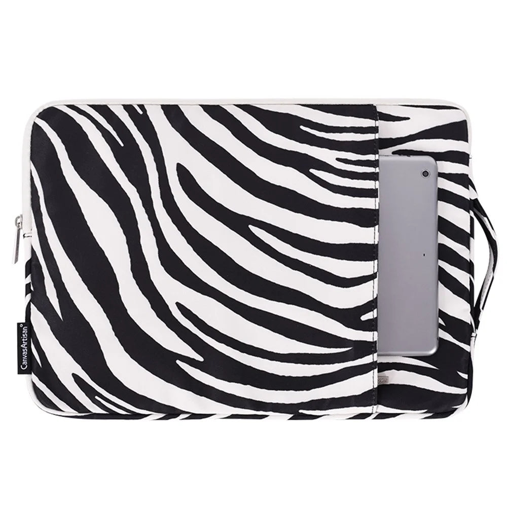 CANVASARTISAN H33-89 13 inch Notebook Computer Sleeve Bag for MacBook Air Waterproof Zebra Pattern Laptop Protection Soft Cover - 1