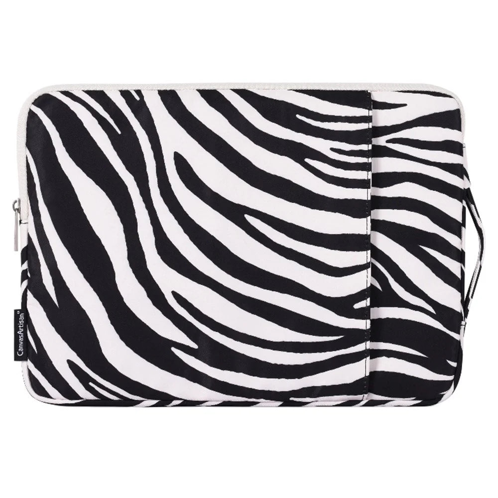 CANVASARTISAN H33-89 13 inch Notebook Computer Sleeve Bag for MacBook Air Waterproof Zebra Pattern Laptop Protection Soft Cover - 2