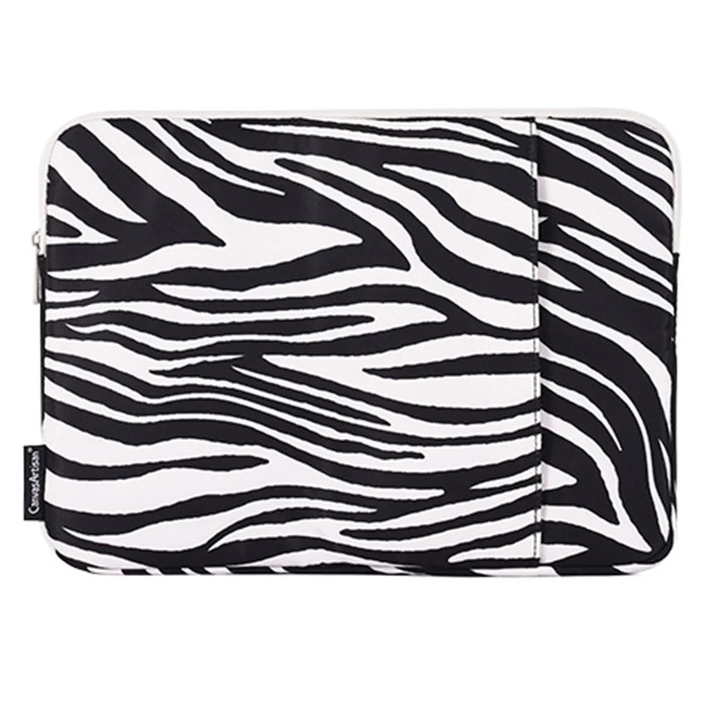 CANVASARTISAN H33-19 12 inch Notebook Computer Pouch for MacBook Air Waterproof Zebra Pattern Anti-scratch Laptop Protection Bag Cover - 2