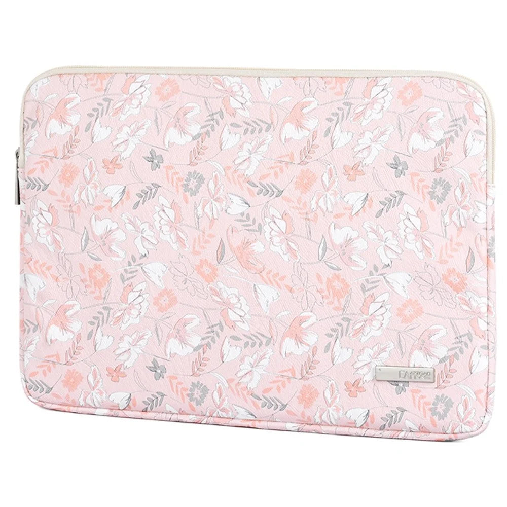 CANVASARTISAN G4-T0111 11-inch Laptop Tablet Sleeve PU Leather Flower Printed Notebook Computer Bag with Small Pouch - 2