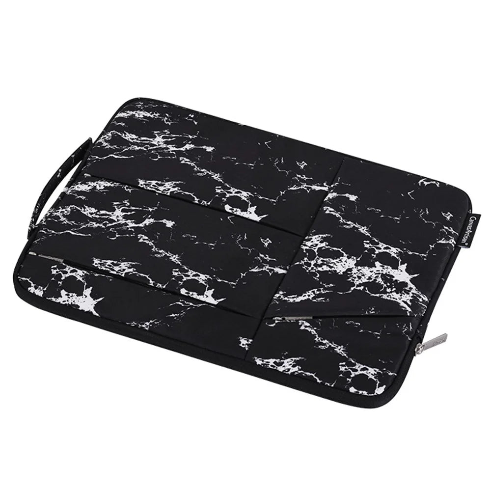 CANVASARTISAN H32-58 Waterproof Sleeve Bag for 11 inch Laptops Portable Slim Case with 3-Pouches/Handle Strap Notebook Anti-Scratch Carry Case - Black - 4