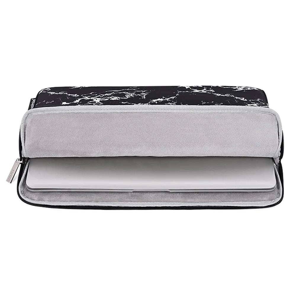 CANVASARTISAN H32-01 Portable Carry Case for 14 inch Laptops Marble Pattern Waterproof Sleeve Bag Shockproof Notebook Slim Case - Yellow/Black - 5