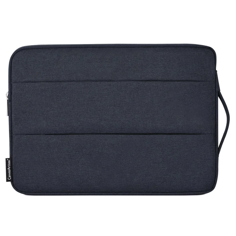 CANVASARTISAN L25-88 Shockproof Carry Case for 11 inch Laptops Anti-Scratch Slim Case Notebook Sleeve Bag with Dual Pouch/Handle Strap - Navy Blue - 1