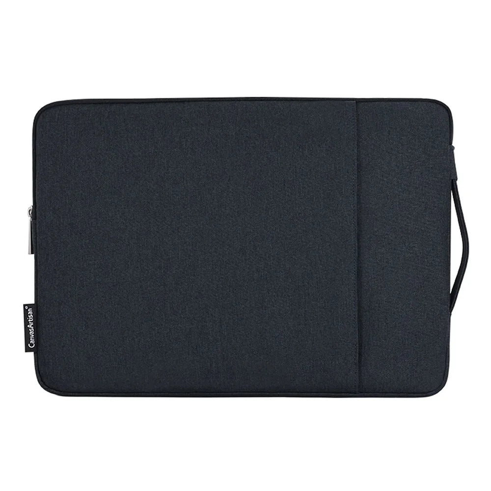 CANVASARTISAN L25-89 Business Style Scratch Resistant Carry Case for 12 inch Laptops Shockproof Notebook Sleeve Bag with Handle Strap - Navy Blue - 1